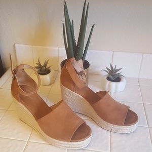Blogger's fave chunky platform ankle strap wedge